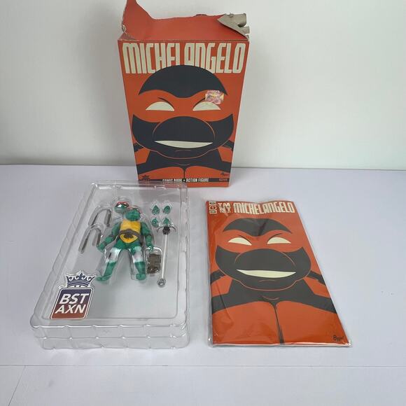 Teenage Mutant Ninja Turtles BST AXN Best of Michelangelo Figure Damaged Box - Picture 1 of 16